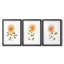 Bright Botanical I - reproduction sur mesure encadrée de qualité supérieure - 3 pièces-1352938951