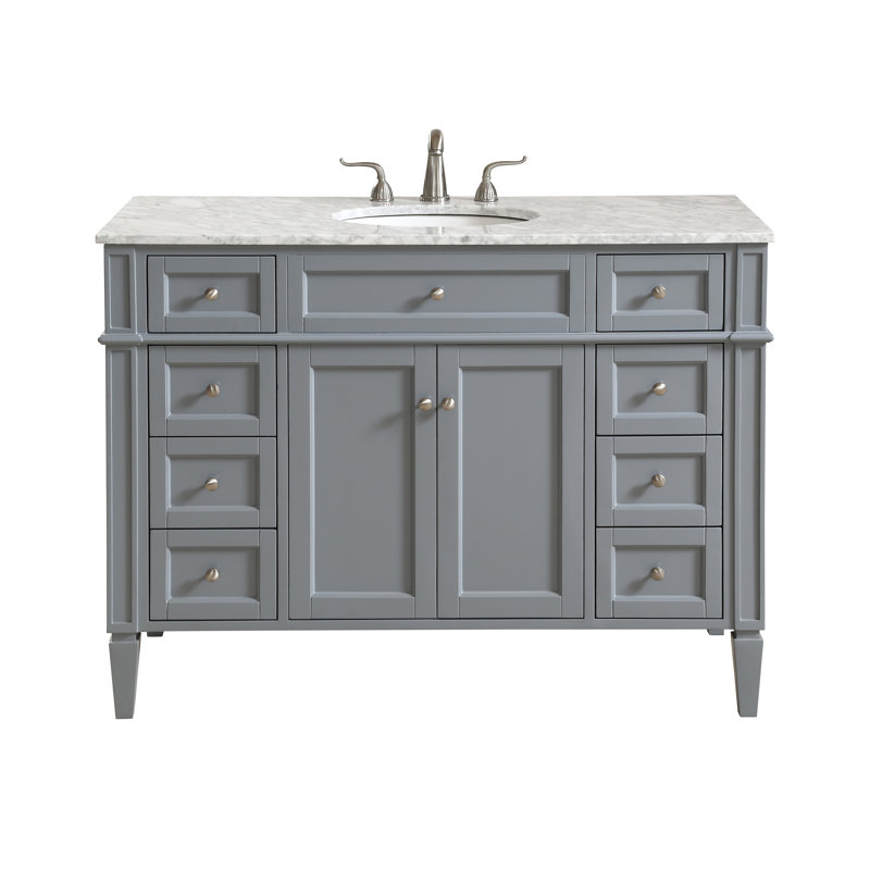 Ensemble de meuble-lavabo simple 48 "Rivers, Gris