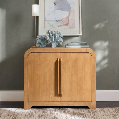Gillon Modern 36''W Soft Curves Accent Cabinet with Simple Assembly