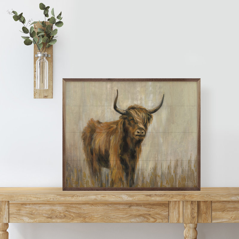 Highland Mountain Cow par Silvia Vassileva, H 16 po x l 20 po