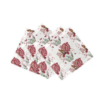 Monkey Small Jungle Cotton Sateen Cocktail Napkins