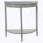 Console grise avec compartiment ouvert et pieds en bois de pin massif durable, parfaite pour les vestibules modernes et les salons.