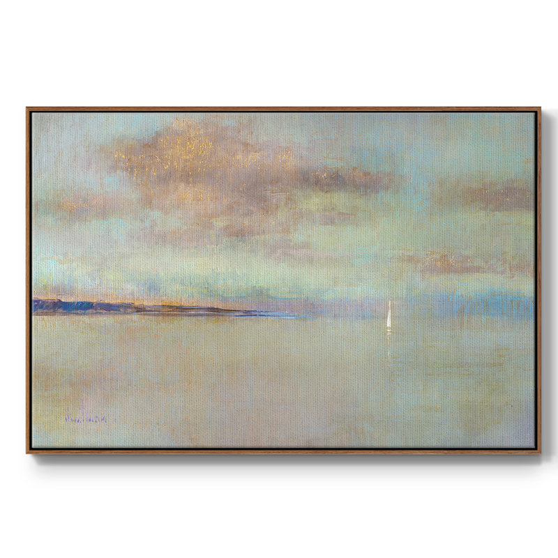 August August Morning, reproduction d'art sur toile, H 17 po x l 25 po x P 2 po, Noyer