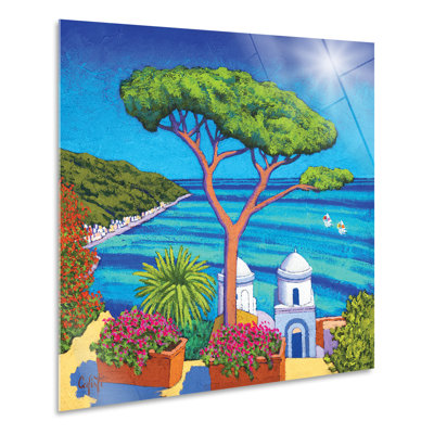 Stefano Calisti-Sea View with Tree-Horizontal