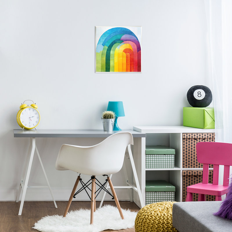 Vibrant Rainbow Arch Abstraction Wall Plaque, design by Creative Studio