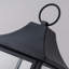 Lanterne solaire extérieure H14 pouces avec bougie à DEL scintillante Lanterne décorative en métal noir avec verre suspendu ou lanterne de table pour patio