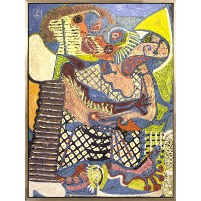 «Out on the Edge», peinture sur toile à cadre flottant