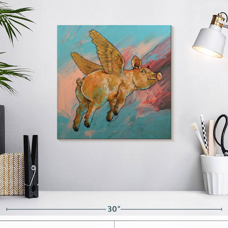 Ketti Flying Pig, 16" H x 16" W