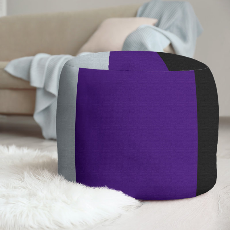 repose-pieds rond 20,5", Argent / mauve / noir