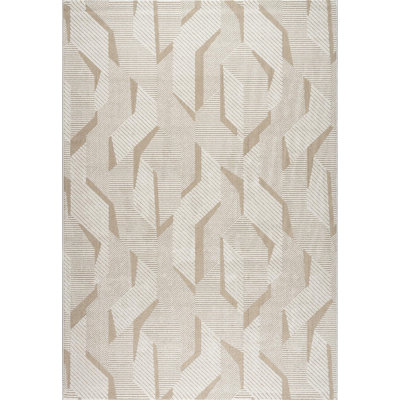 Power Loom Polypropylene Beige Rug