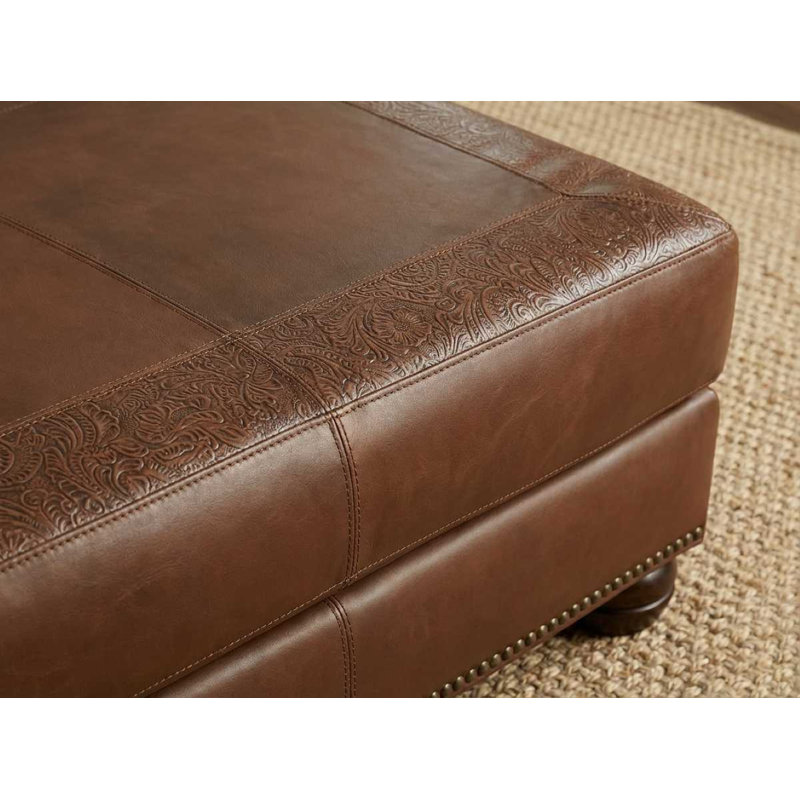 Repose-pieds 100% cuir Weston Hoch