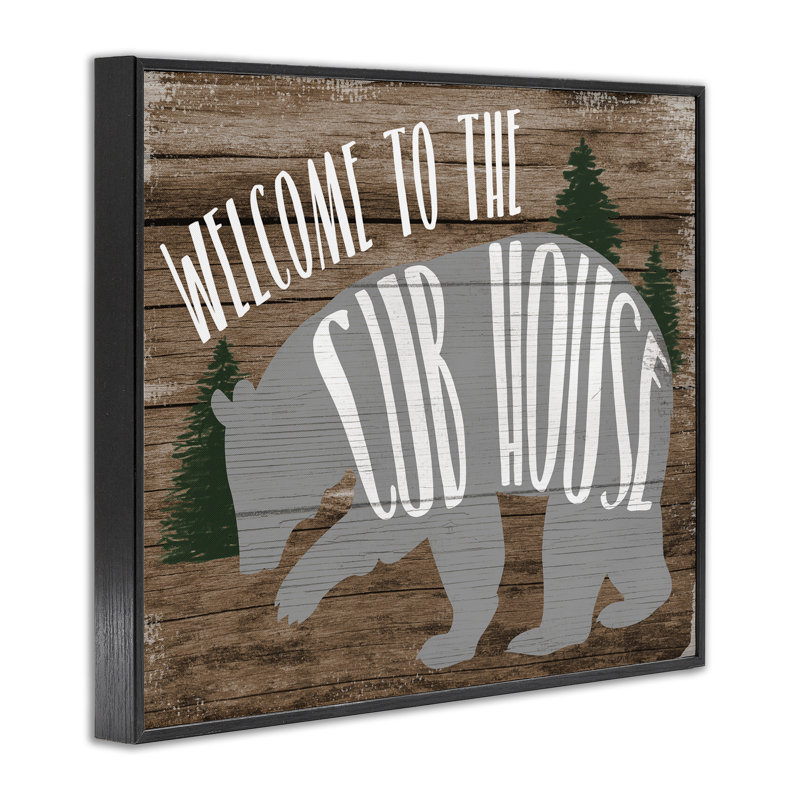 «Welcome Cub House», estampe numérique par Daphne Polselli, Giclée encadrée noir minuit, H 16 po x l 20 po