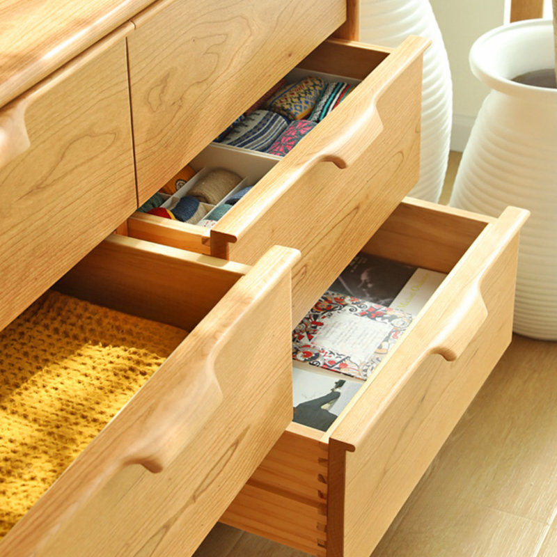 Commode d'appoint en bois massif de style moderne