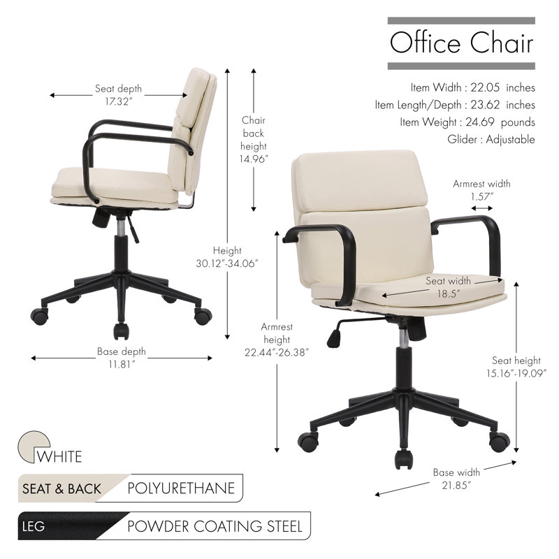 Shreya Task Chair, White