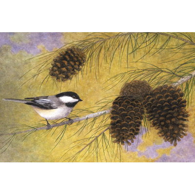 Chickadee In The Pines I by Marcia Matcham - Wrapped Canvas Painting