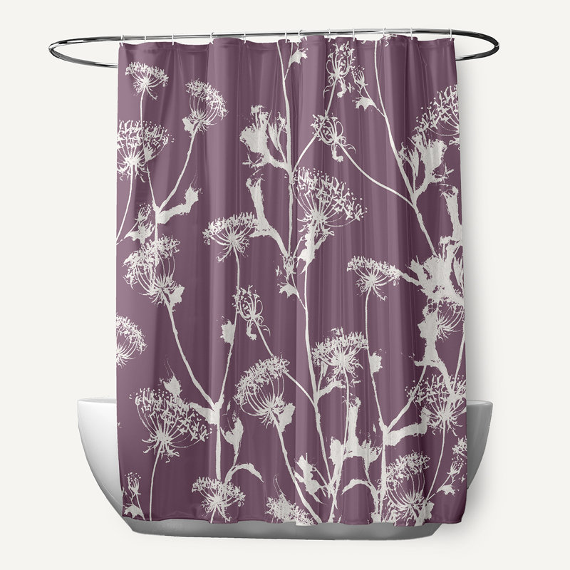 Rideau de douche Windy Blossom, Mauve