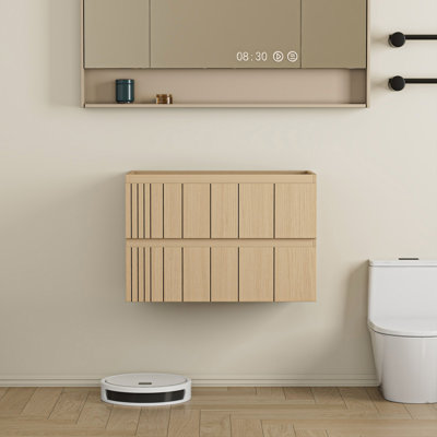 Base de meuble-lavabo mural 30 po seulement, armoire flottante Wood Tune