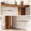 Console 63 po en bois massif, canapé long et étroit pour le couloir, entrée