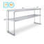 Tablette surélevée à deux niveaux pour tables de travail en acier inoxydable 32 po x 24 po x 14 po Express KitchQuip - Tablette inférieure réglable, certifiée NSF, pour usage commercial-94088075