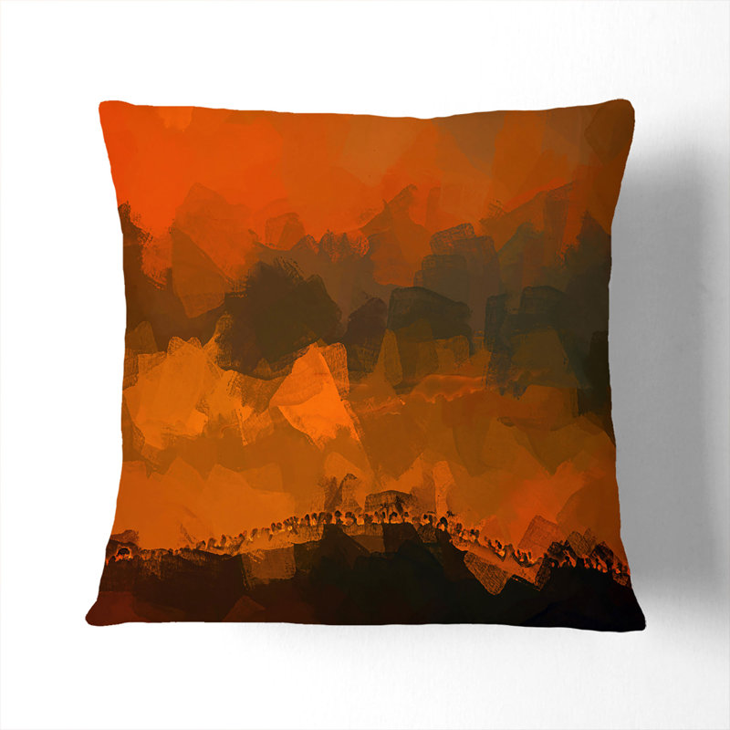 Abstract Square Throw Cushion, Stone, 40cm H x 40cm W x 15cm D