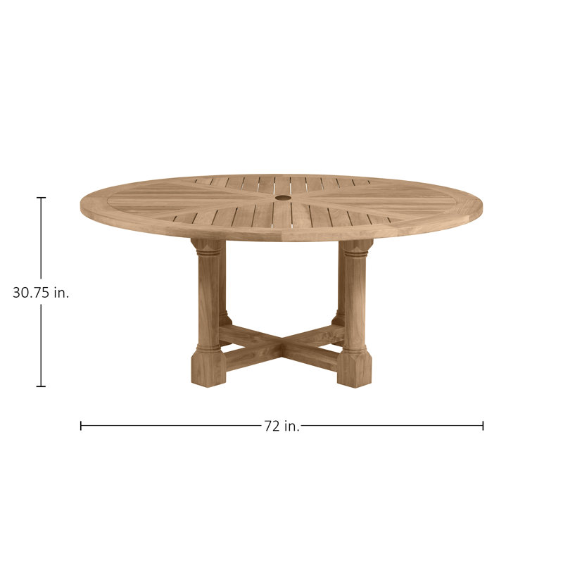 Lakeshore Outdoor Dining Table, Natural Teak