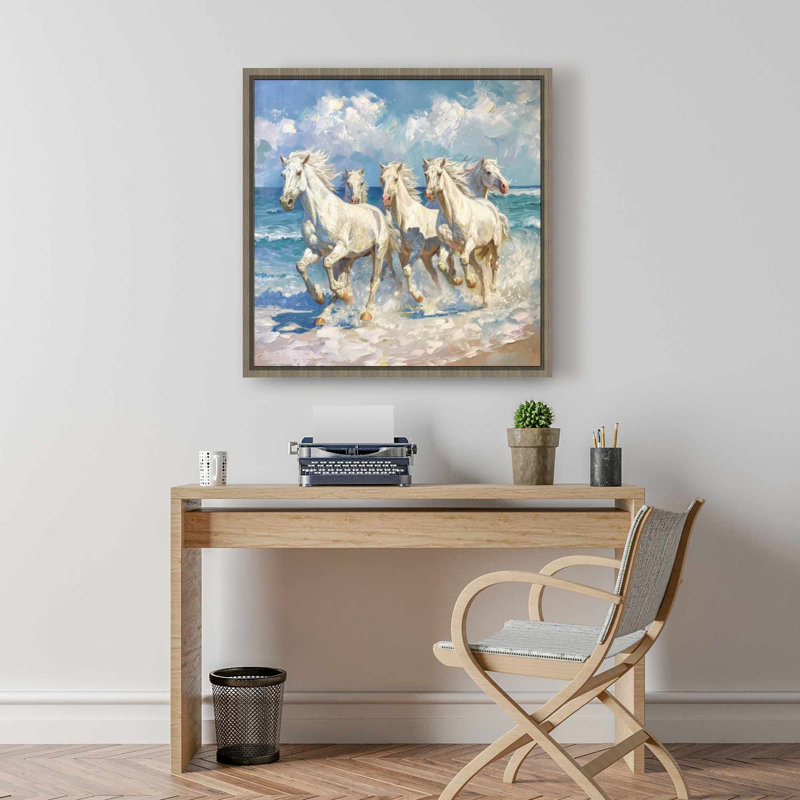 Éclaboussure - art encadré bleu pour une décoration intérieure élégante
