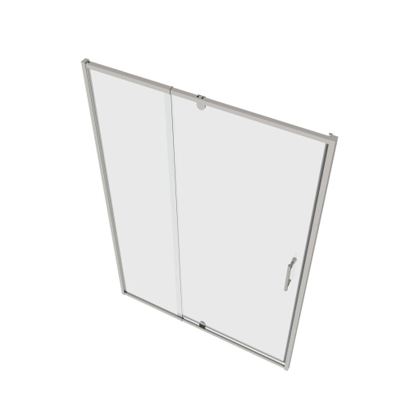 Porte de douche pivotante pivotante avec verre trempé, Chrome