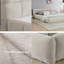 Très grand lit plateforme tapissier avec tête de lit, tissu chenille épais et structure solide