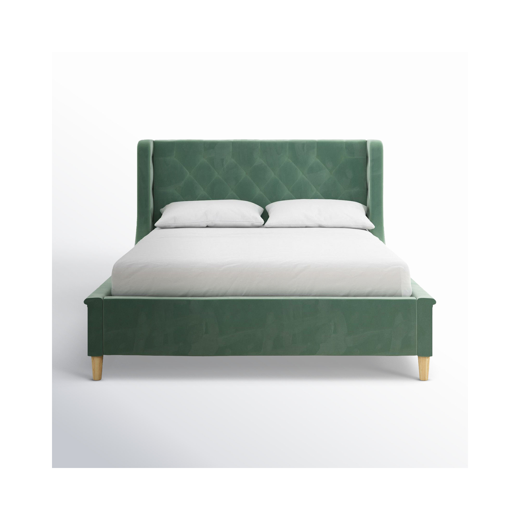 Ambrosia Full Platform Bed, Green