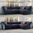 5 Seat  Deep Seat Modular Sectional Oversized  Sofa Couches Armrest Backrest With Storage Chenille-2065857775