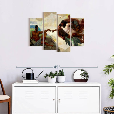 Impression sur toile multi-pièces, "création de Adam"