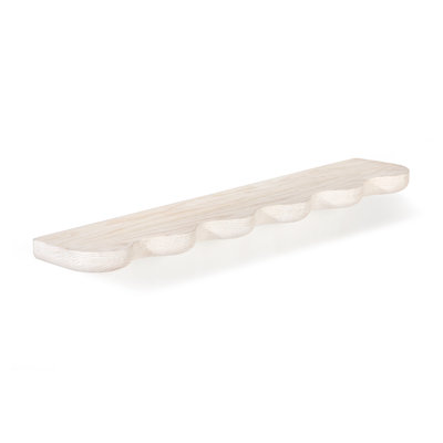 Alanis Wave Solid Oak Floating Shelf