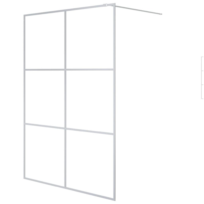 Strecker 1400mm W x 1950mm H Framed with Clear Glass, Silver