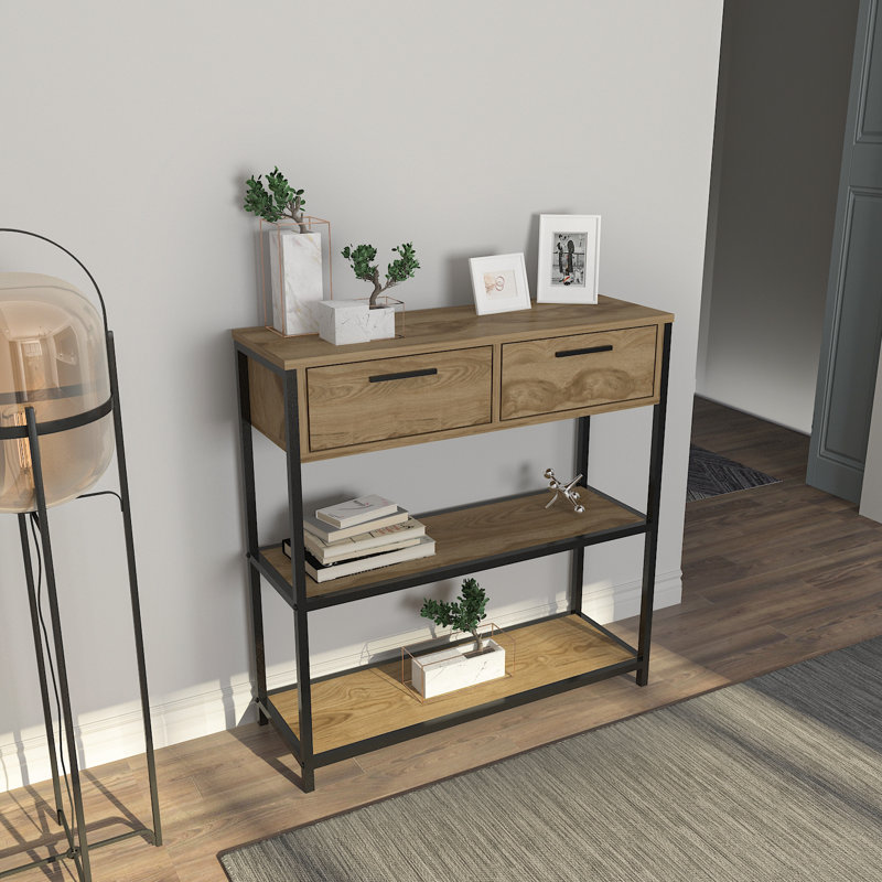 Mickie 90cm Console Table, Brown, Brown