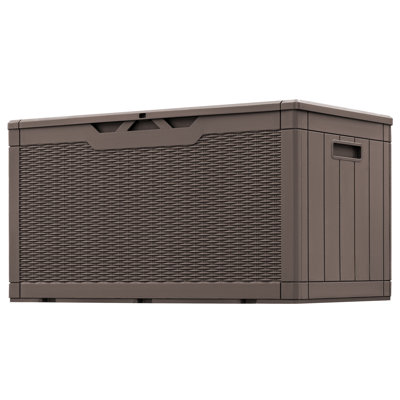 Furmax 100 Gallon Plastic Lockable Deck Box in Black by Furmax