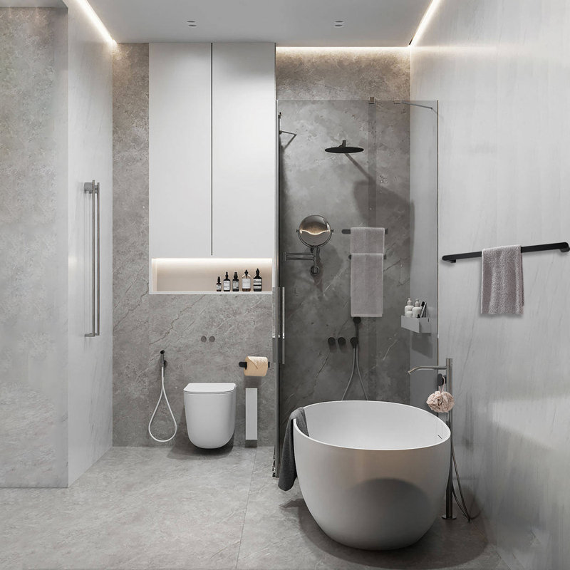 5 - Piece Bathroom Hardware Set, Matte Black