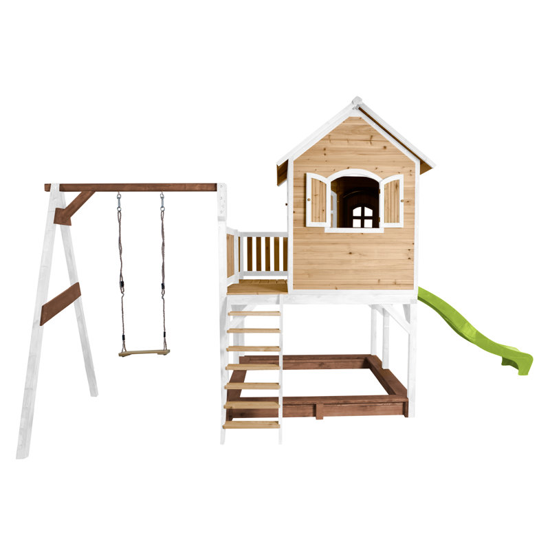 Liam AXI Hemlock Swing Set with 1 Swing(s) , 1 Slide(s), Lime Green