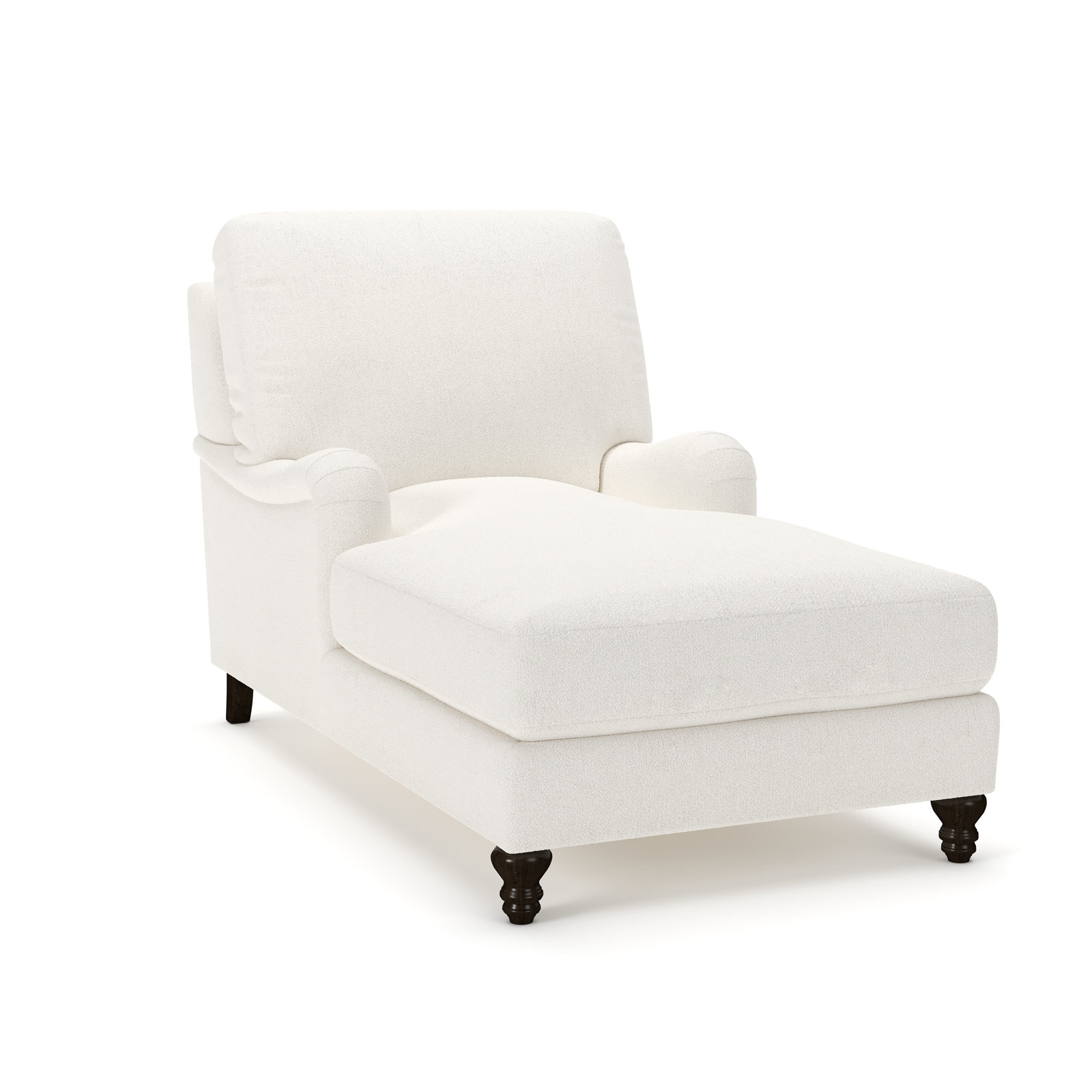 Walters Chaise Lounge, Apollo Alpaca Boucle