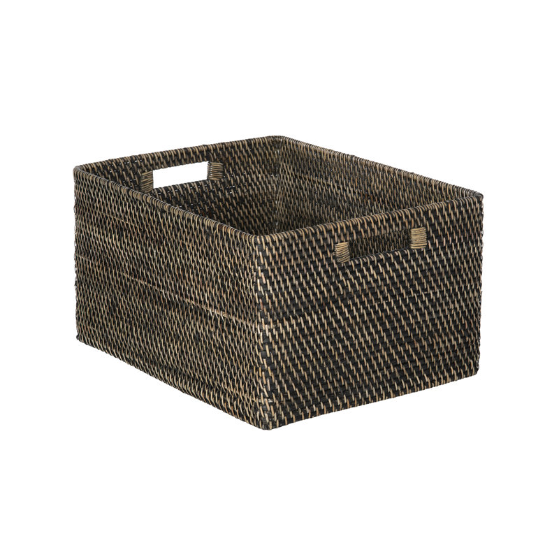 Panier en rotin Bavan, Bronze