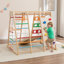 Ensemble de jeu d'extérieur en bois 9-en-1 Tallulah avec barres à singes, balançoire, échelle et filet d'escalade pour enfants