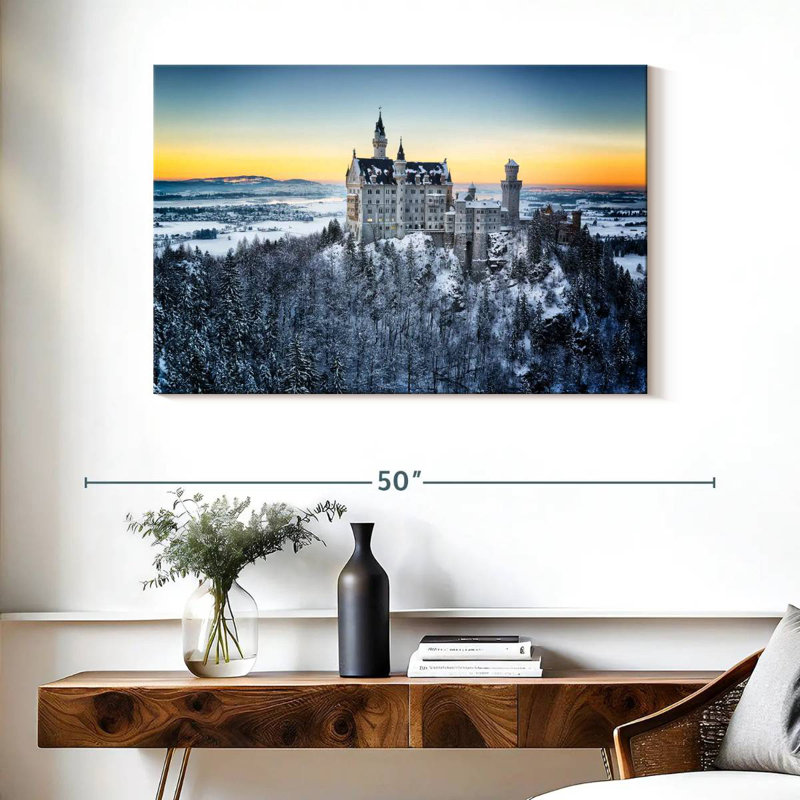 Lilie Winter Neuschwanstein Castle, H 26 po x l 39 po