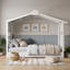 Lit simple en bois avec lit gigogne simple et tablettes latérales-133339110