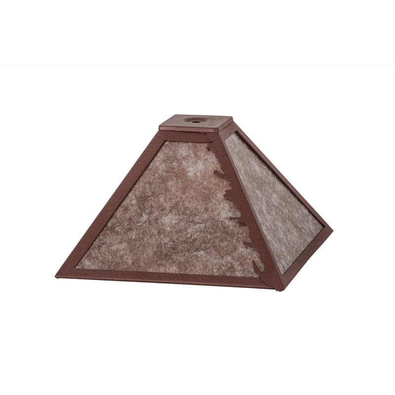 Abat-jour fantaisie H 6,5 "en argent / rouille Mica