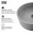 Palermo Gothic 15" L x 15" W x 5" H Gray Handmade Round Vessel Bathroom Sink