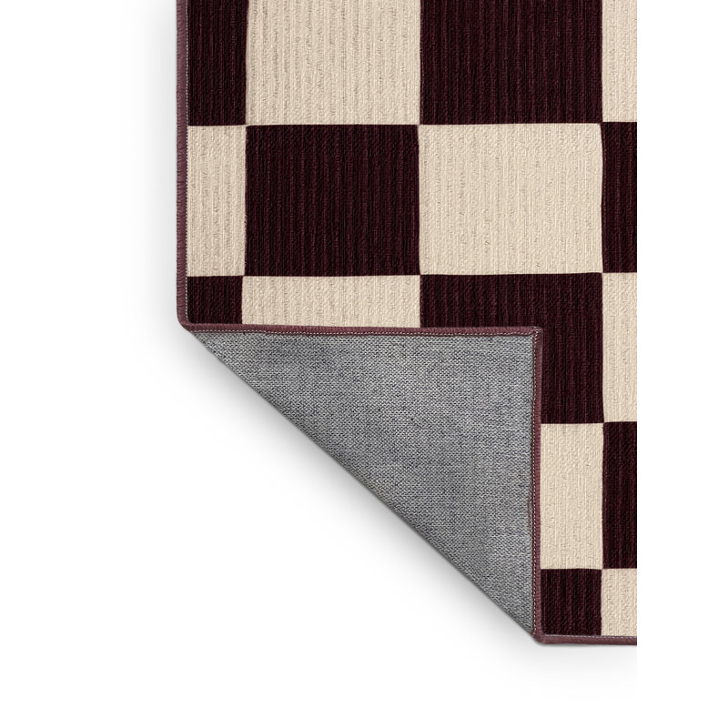 Tapis rouge à carreaux lavable à la machine, Tapis de couloir 2 pi x 5 pi
