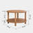 Modern Coffee Table, Atlantic Pine Color, 27.6 in Diameter x 17.2 in Height | 100% Melamine Coated Particle Board, 1 in Thickness | 100% Hornbeam Legs, No Tools Required | Rustic & Elegant Design for Living Rooms
