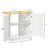Wooden Frame Cabinet, Bathroom Under Sink Cabinet, Bathroom Storage Cabinet With Doube Doors And Adjustable Shelf