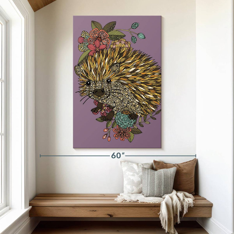 Brampt The Cute Hedgehog, 51" H x 34" W