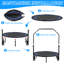 Trampoline pour adultes Re rebond, mini trampoline pliable avec guidon réglable pour enfants, mini trampoline d'intérieur avec bandes élastiques pour la forme, noir