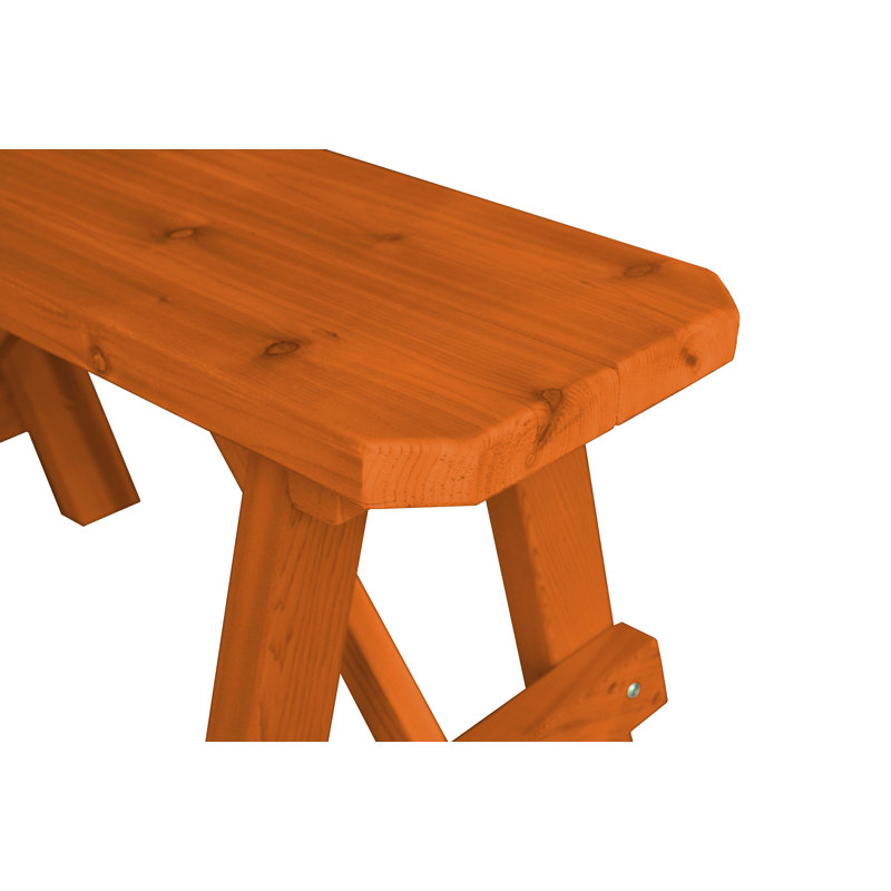 Banc en bois Guernsey, H 17 po x l 33 po x P 11 po, Teinte séquoia
